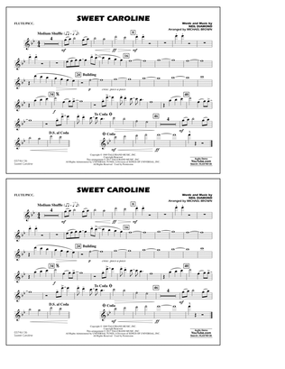 Book cover for Sweet Caroline - Flute/Piccolo