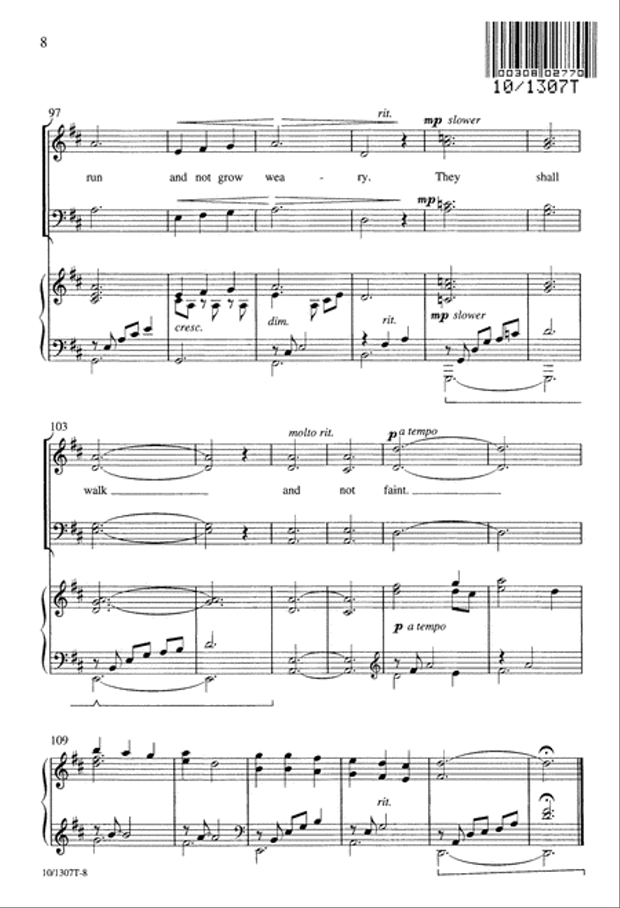They that wait Upon the Lord 4-Part scores gallery preview page 8