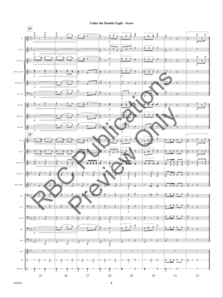 Under The Double Eagle (Score) Concert Band scores gallery preview page 7