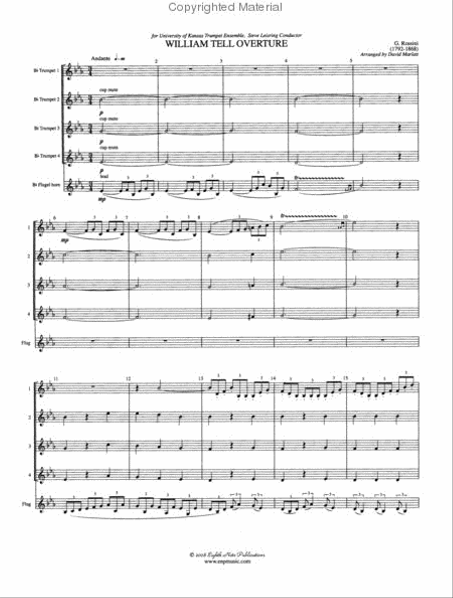 William Tell Overture Small Ensemble scores gallery preview page 2
