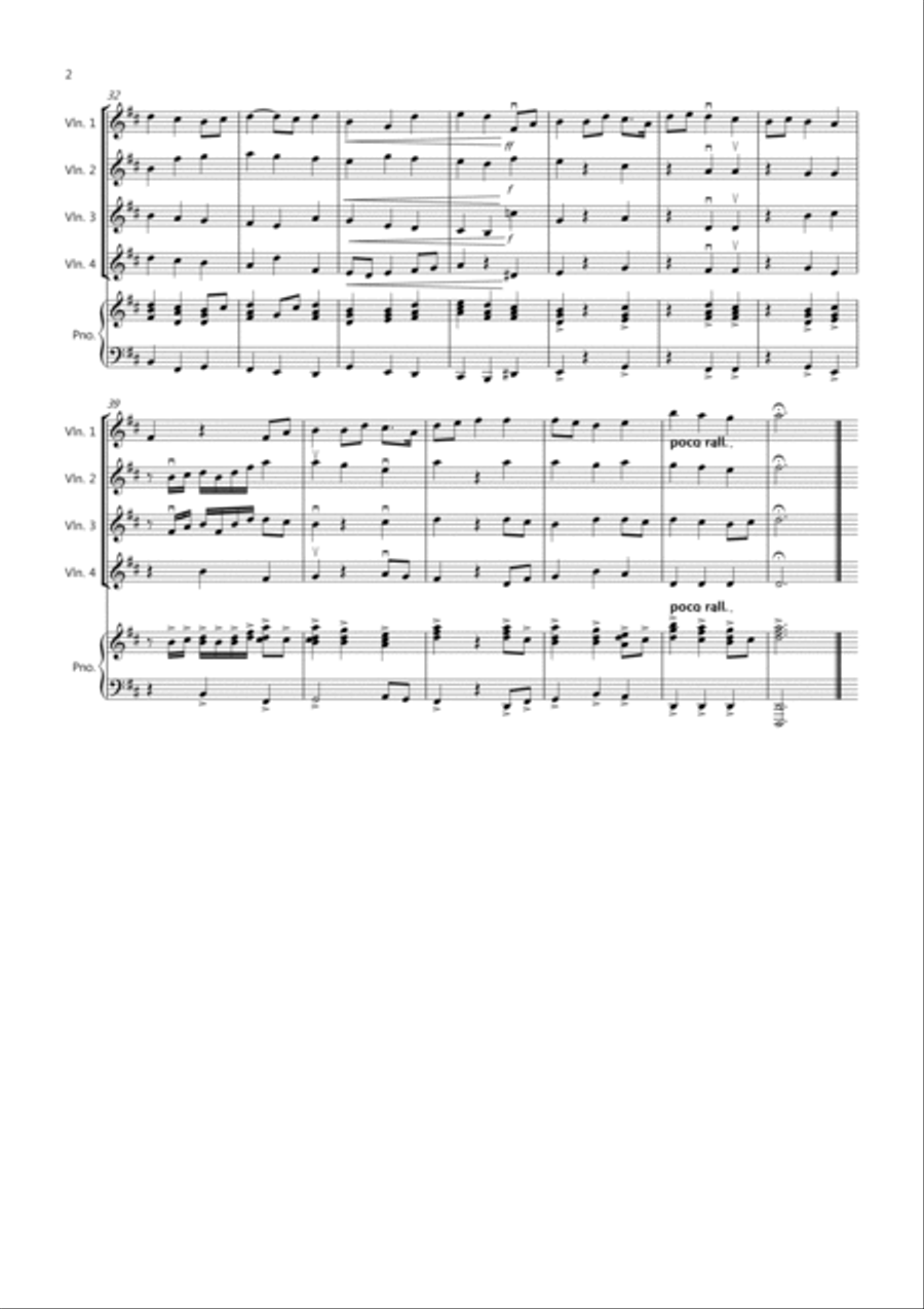 2 Classical Favourites for Violin Quartet (volume two) Violin Solo scores gallery preview page 2
