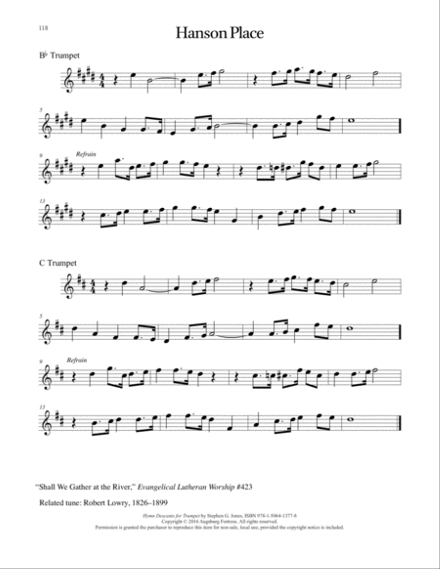 Hymn Descants for Trumpet C Trumpet scores gallery preview page 119