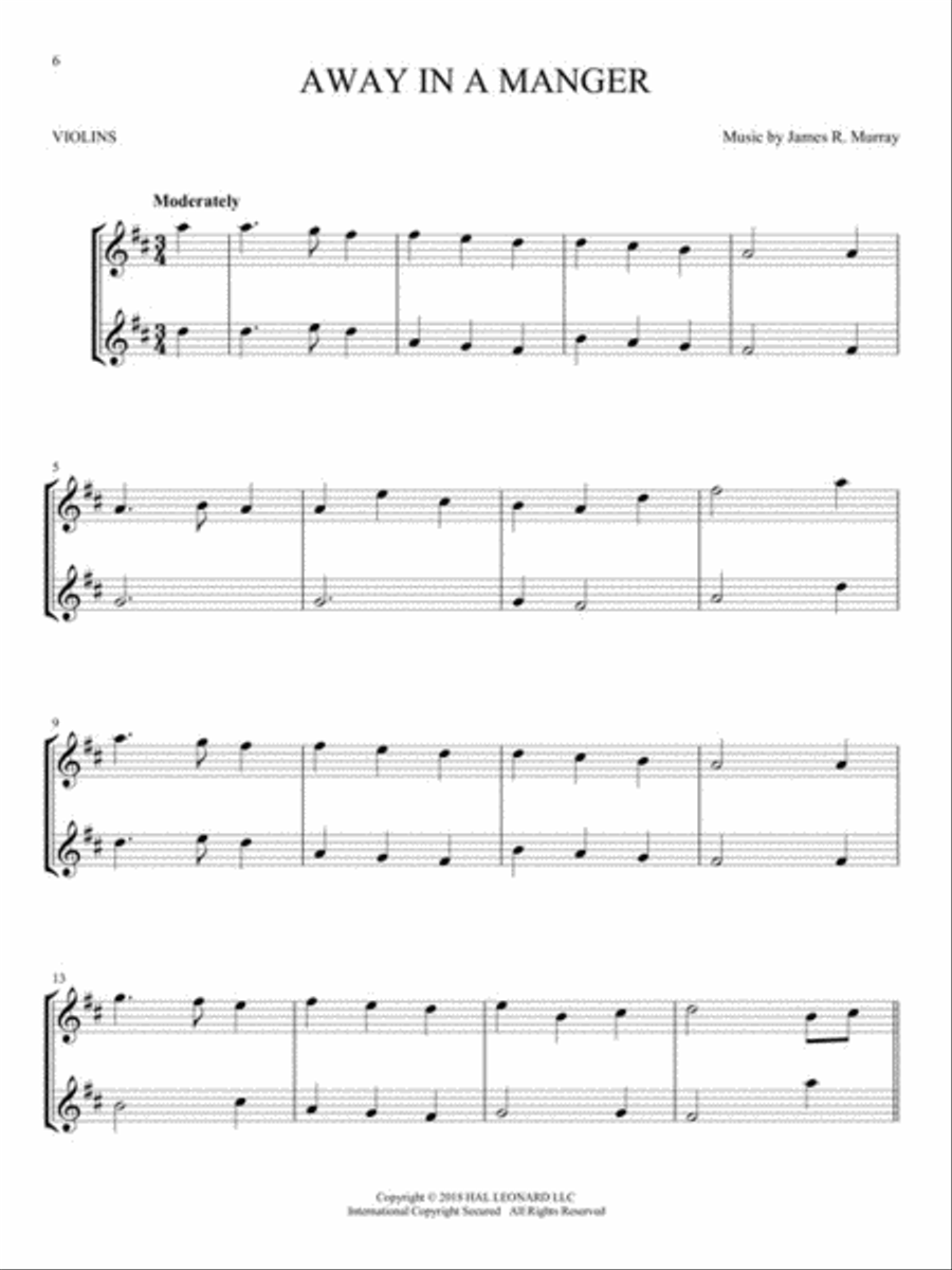 Christmas Carols for Two Violins String Duet scores gallery preview page 4