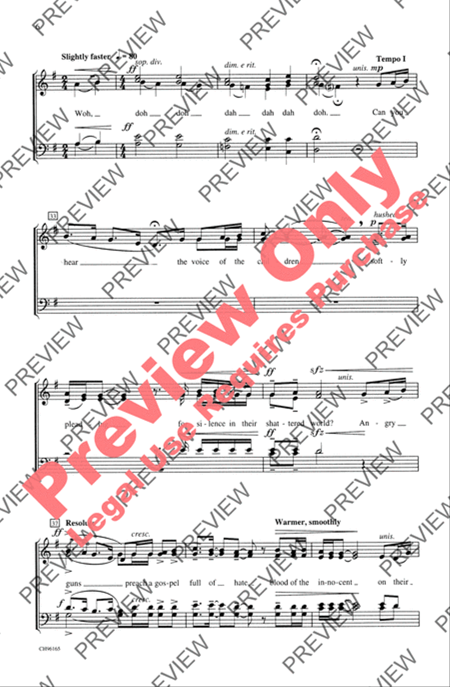 Prayer of the Children 4-Part scores gallery preview page 5