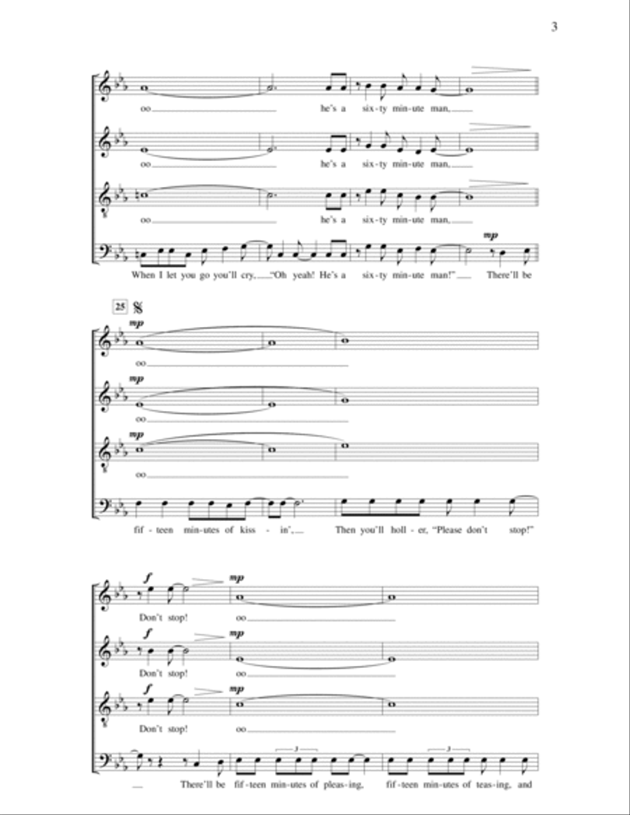 Sixty Minute Man 4-Part scores gallery preview page 3