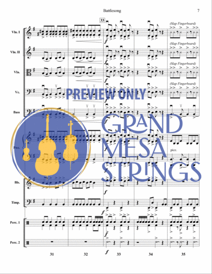 Battlesong String Orchestra scores gallery preview page 8