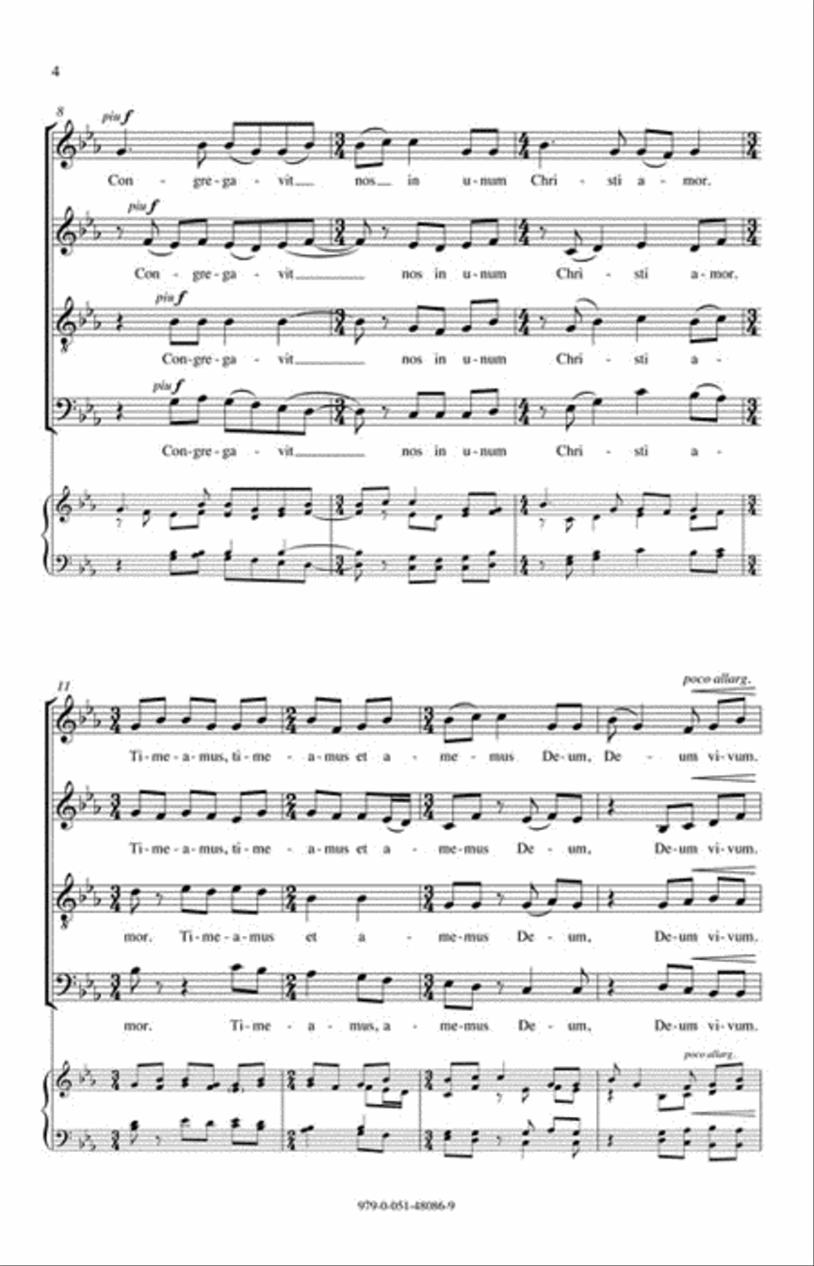 Ubi Caritas Ubi Caritas 4-Part scores gallery preview page 3
