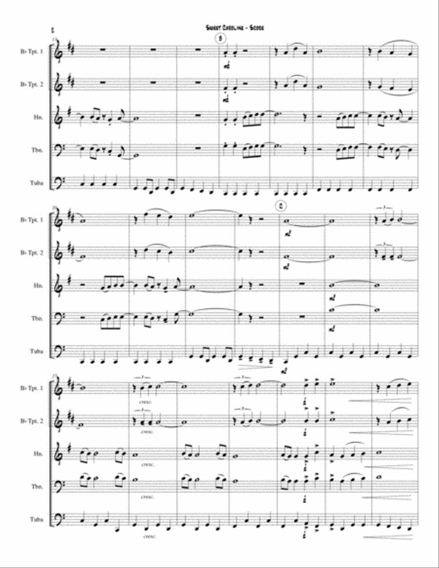 Sweet Caroline Brass Ensemble scores gallery preview page 4