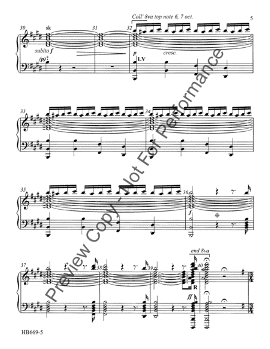 Overture to La Gazza Ladra from the Thieving Magpie Handbell Choir scores gallery preview page 5