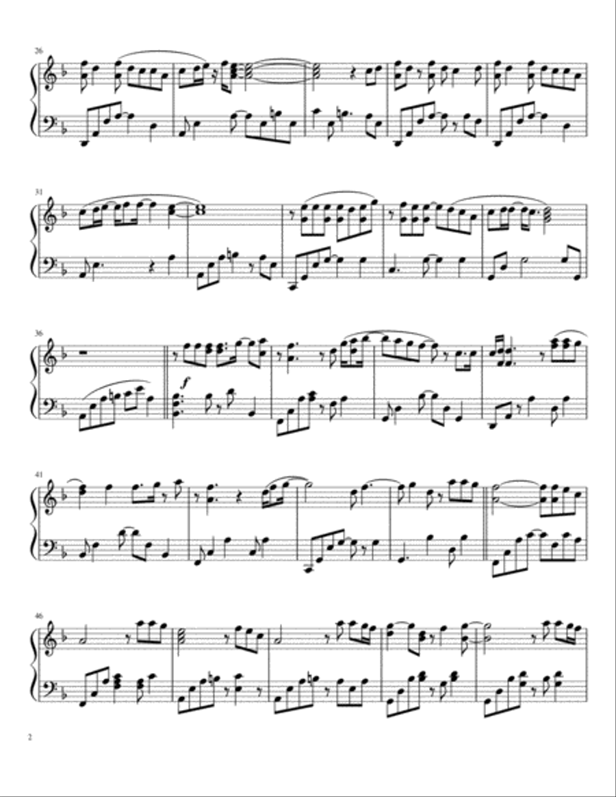 White Flag Piano Solo scores gallery preview page 2