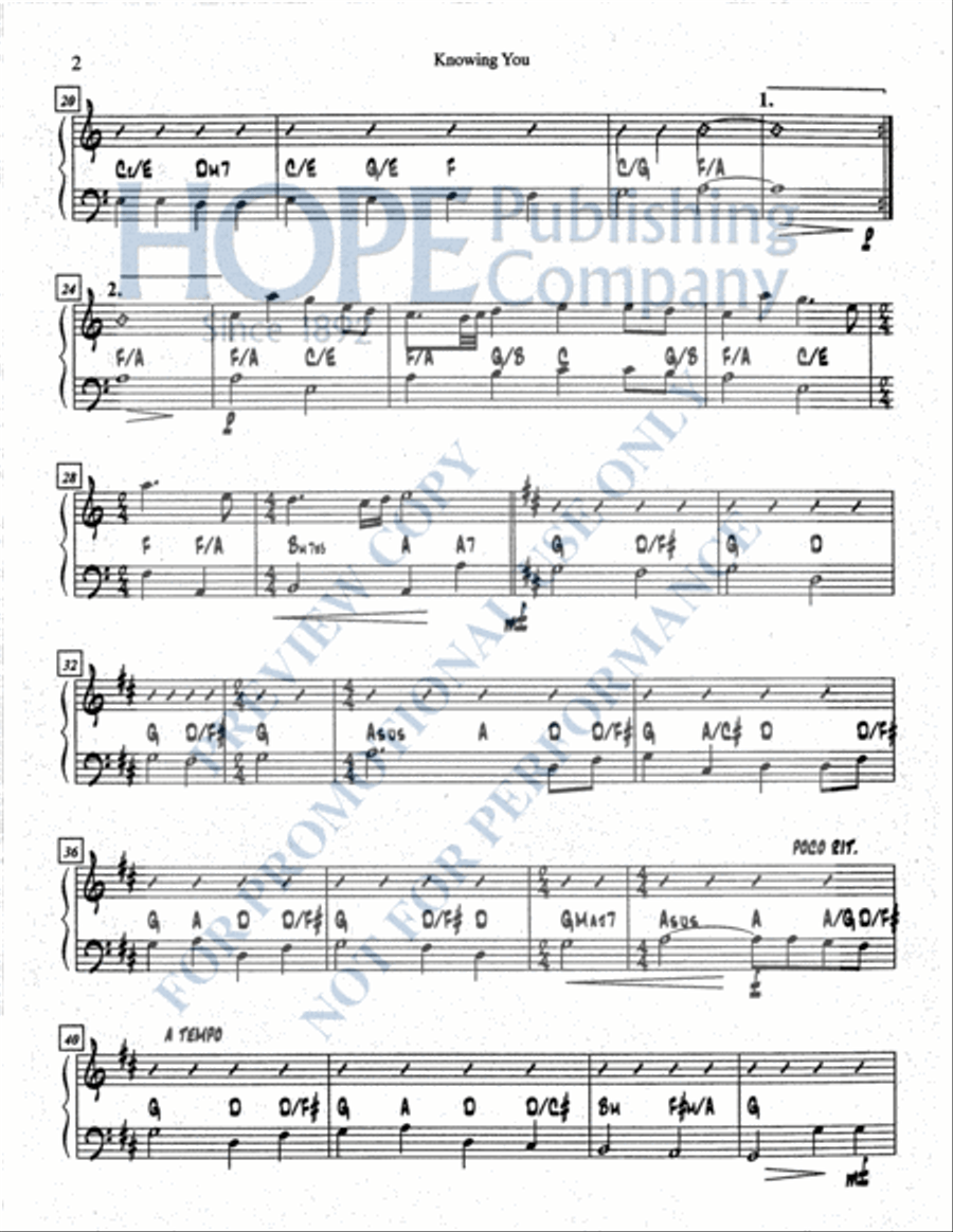 Knowing You Knowing You Choir scores gallery preview page 7