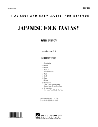 Book cover for Japanese Folk Fantasy - Conductor Score (Full Score)