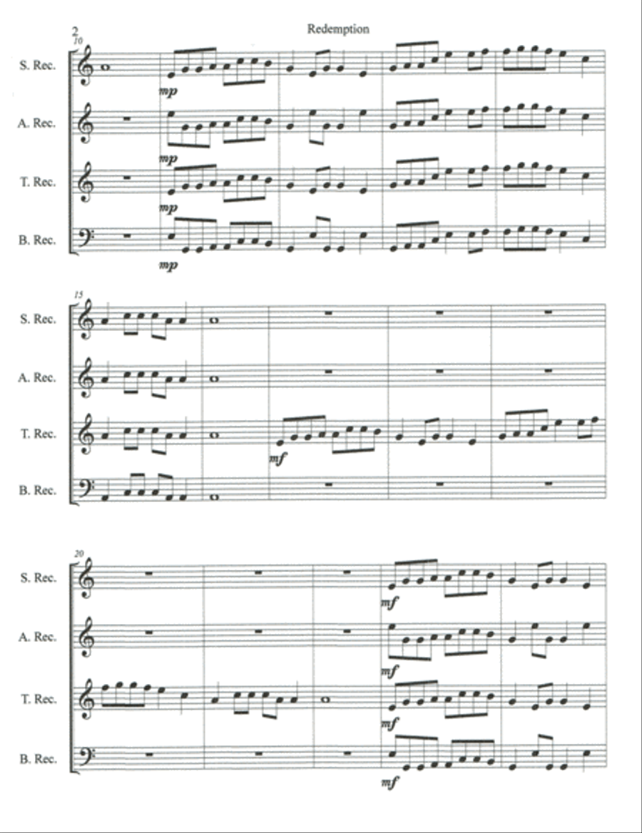 Redemption Recorder scores gallery preview page 2