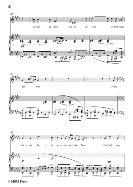 Schubert-Schatzgräbers Begehr,Op.23 No.4,in c sharp minor,for Voice&Piano image number null