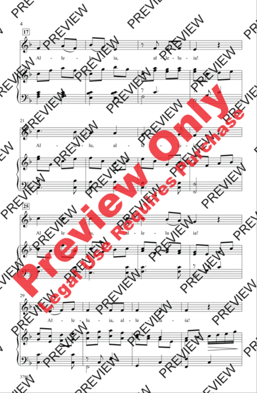 Classic Alleluia Canon 3-Part scores gallery preview page 4