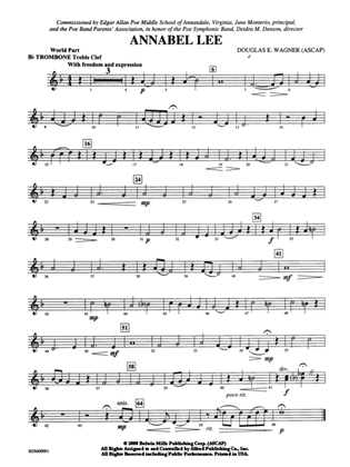 Annabel Lee: WP 1st B-flat Trombone T.C.