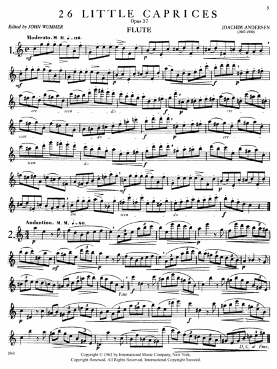 26 Little Caprices, Opus 37 Flute Solo scores gallery preview page 2