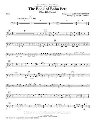 The Book Of Boba Fett (Main Title Theme) (arr. Roger Emerson) - Bass
