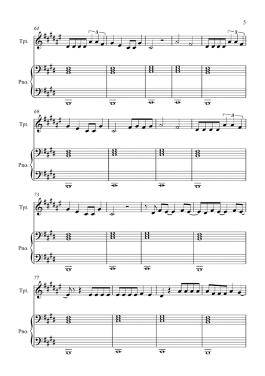 Bichota Trumpet Solo scores gallery preview page 5