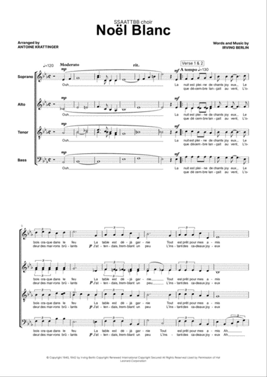 White Christmas Divisi scores gallery preview page 1