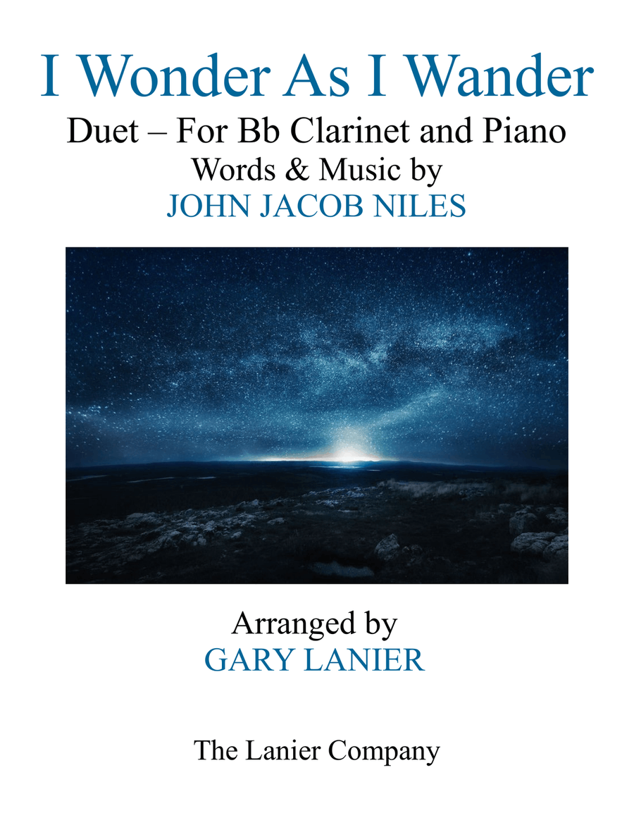 I Wonder As I Wander I Wonder As I Wander Clarinet Solo scores gallery preview page 1