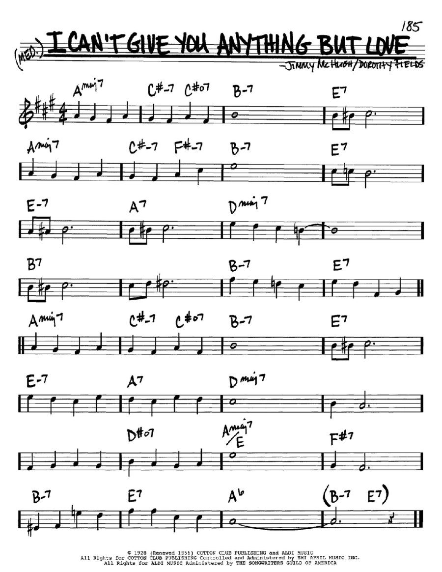 I Can't Give You Anything But Love Piano scores gallery preview page 1