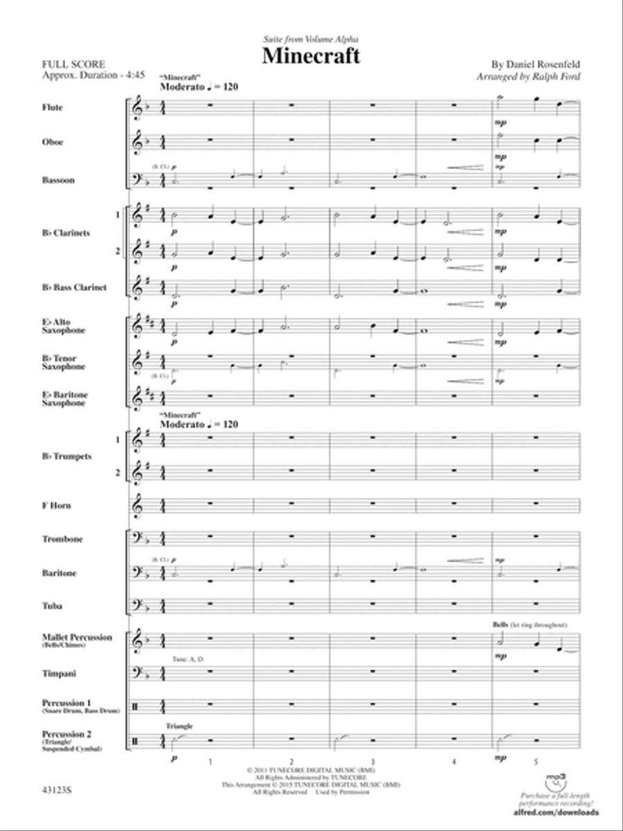 Minecraft: Score Concert Band scores gallery preview page 3