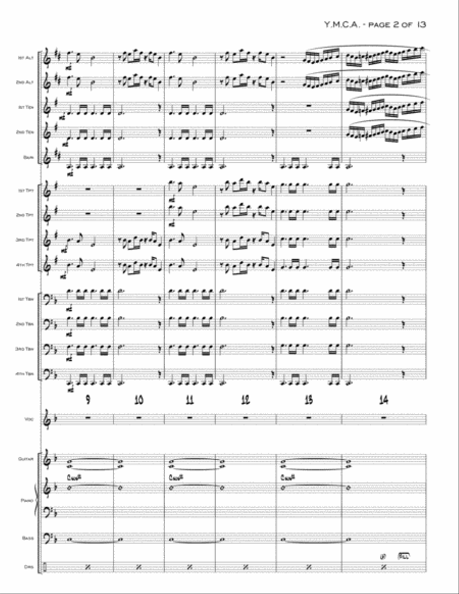 Y.M.C.A. Jazz Ensemble scores gallery preview page 2