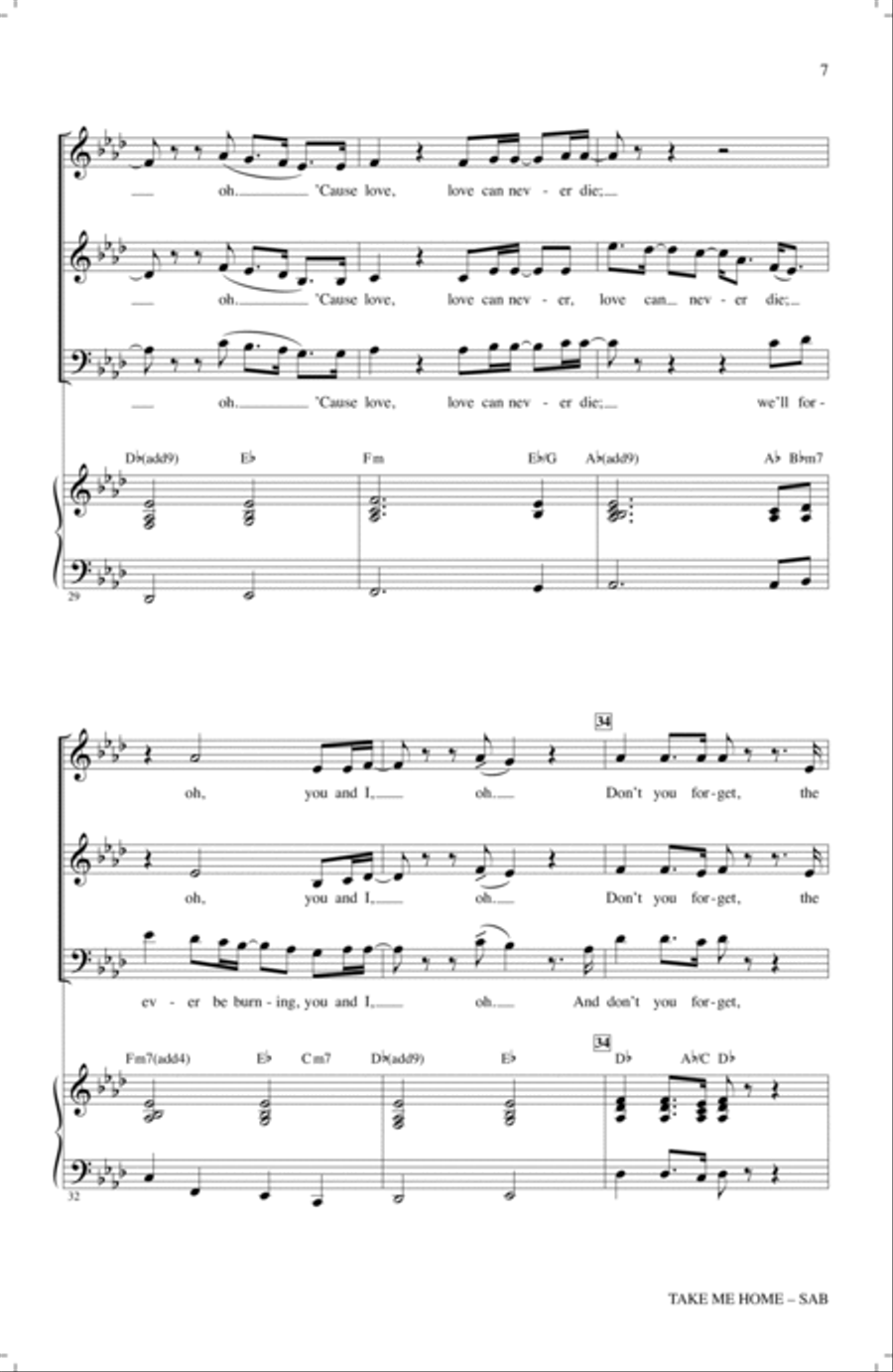 Take Me Home (arr. Roger Emerson) 3-Part scores gallery preview page 6