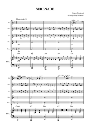 Book cover for Serenade | Schubert | Woodwind Quintet | Piano | Chords