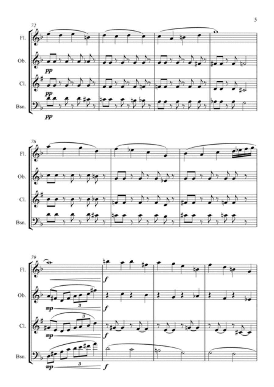 Four Moments - Wind Quartet Woodwind Quartet scores gallery preview page 5