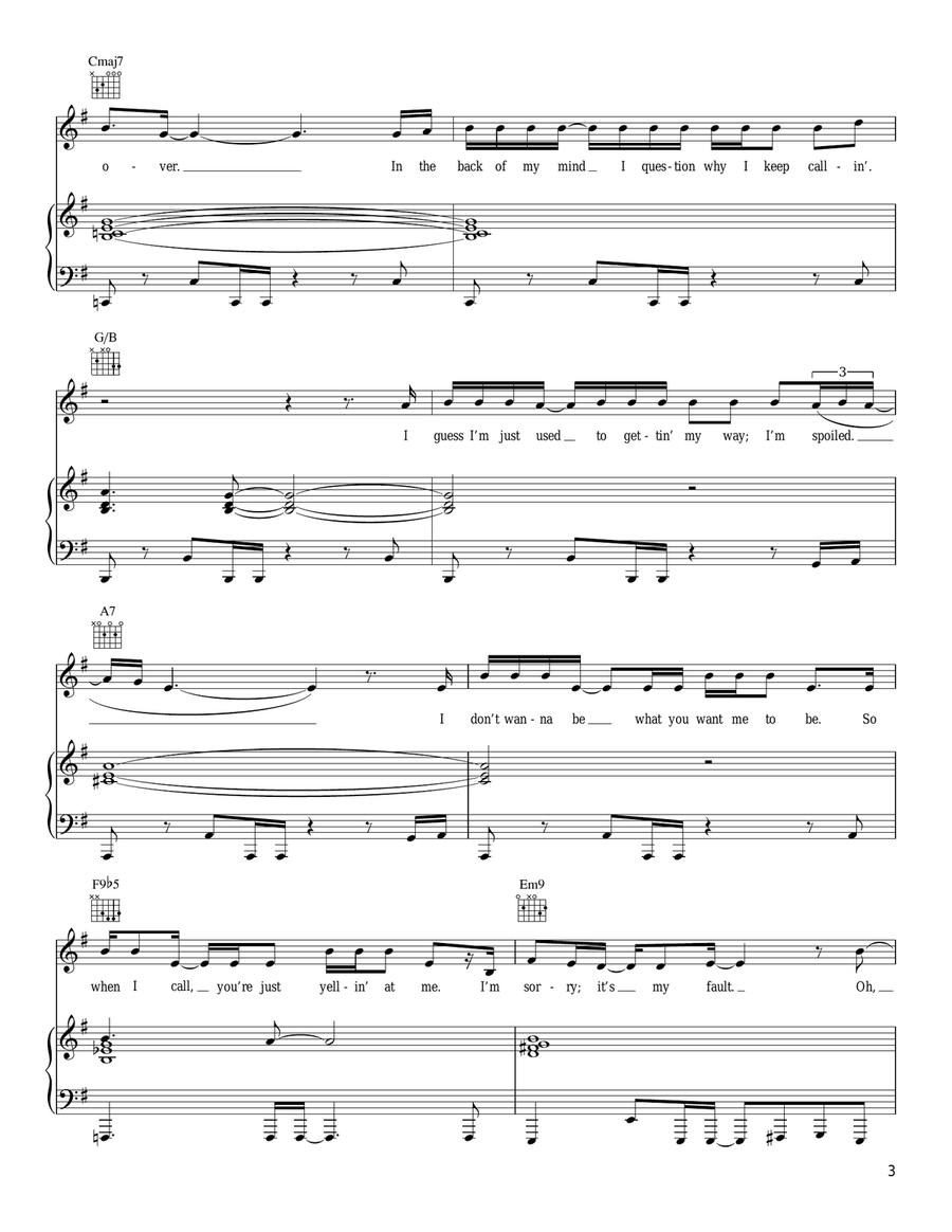 It's Over Piano, Vocal, Guitar scores gallery preview page 3