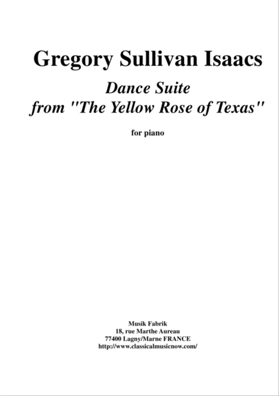 Gregory Sullivan Isaacs: Dance Suite from 