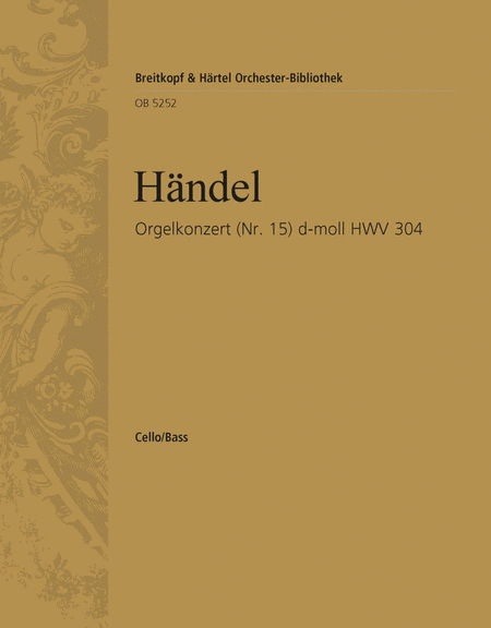 Organ Concerto (No. 15) in D minor HWV 304