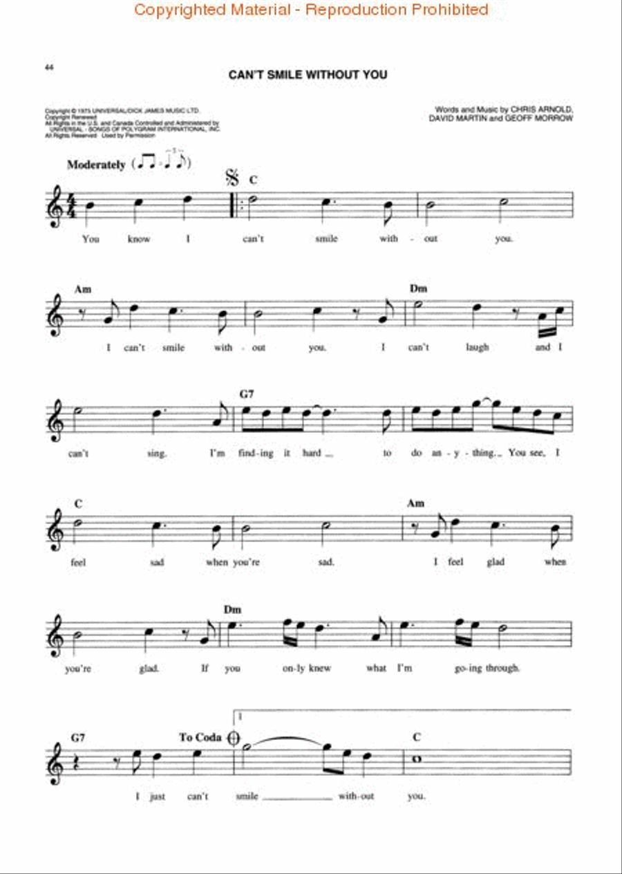 The Easy Seventies Fake Book Piano scores gallery preview page 4