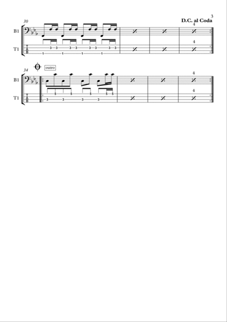 Go Robot Bass Guitar scores gallery preview page 3