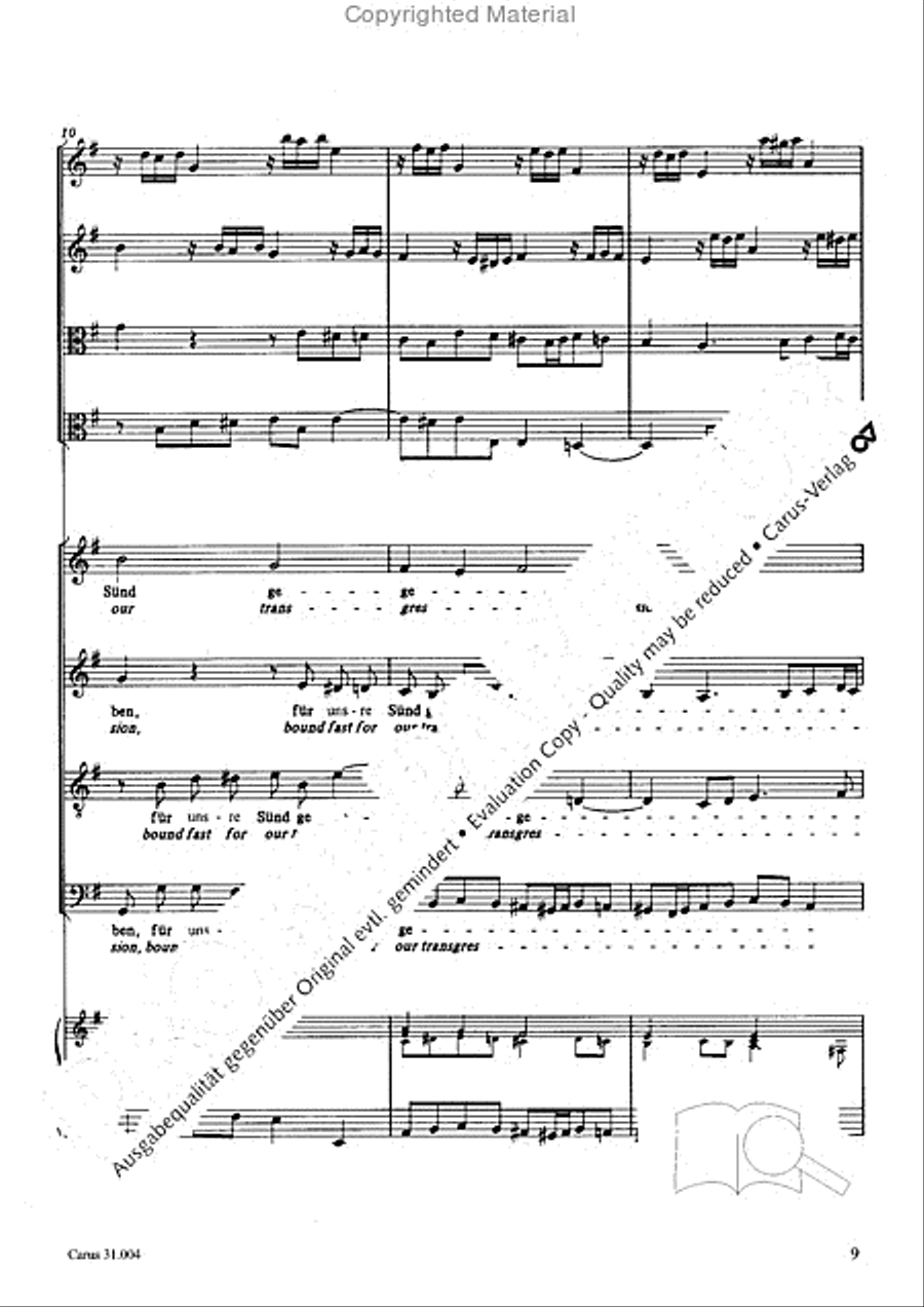 Christ lay in death's cold prison (Christ lag in Todesbanden) 4-Part scores gallery preview page 7