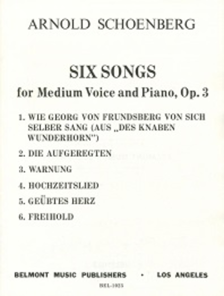 Six Songs, OP. 3