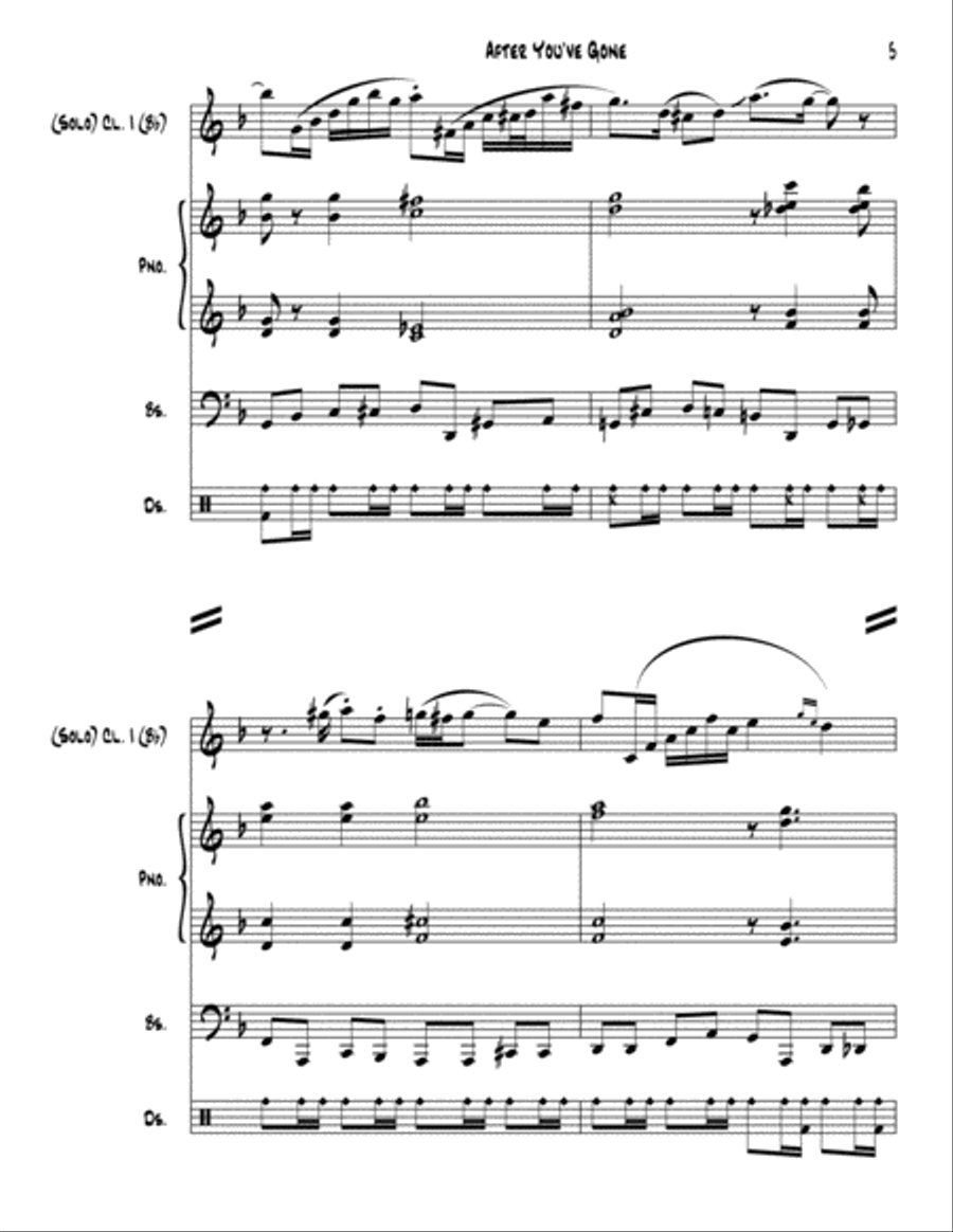 After You've Gone Woodwind Quintet scores gallery preview page 5