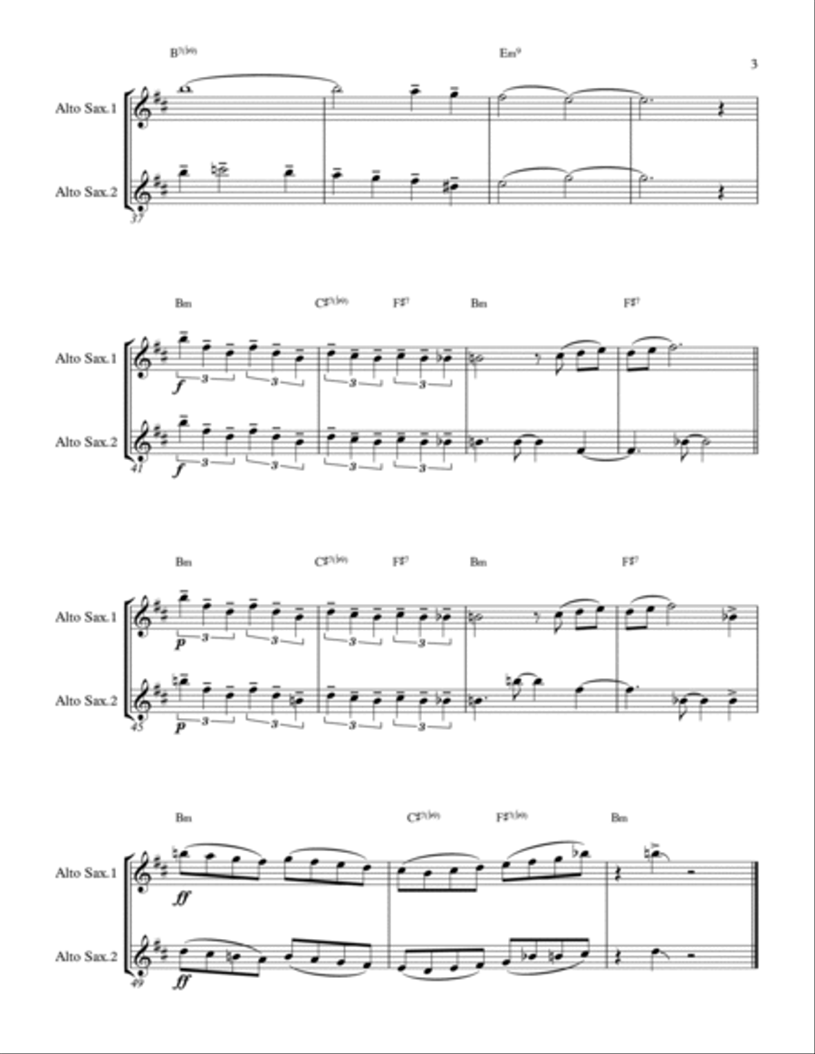 Bésame Mucho Woodwind Duet scores gallery preview page 3