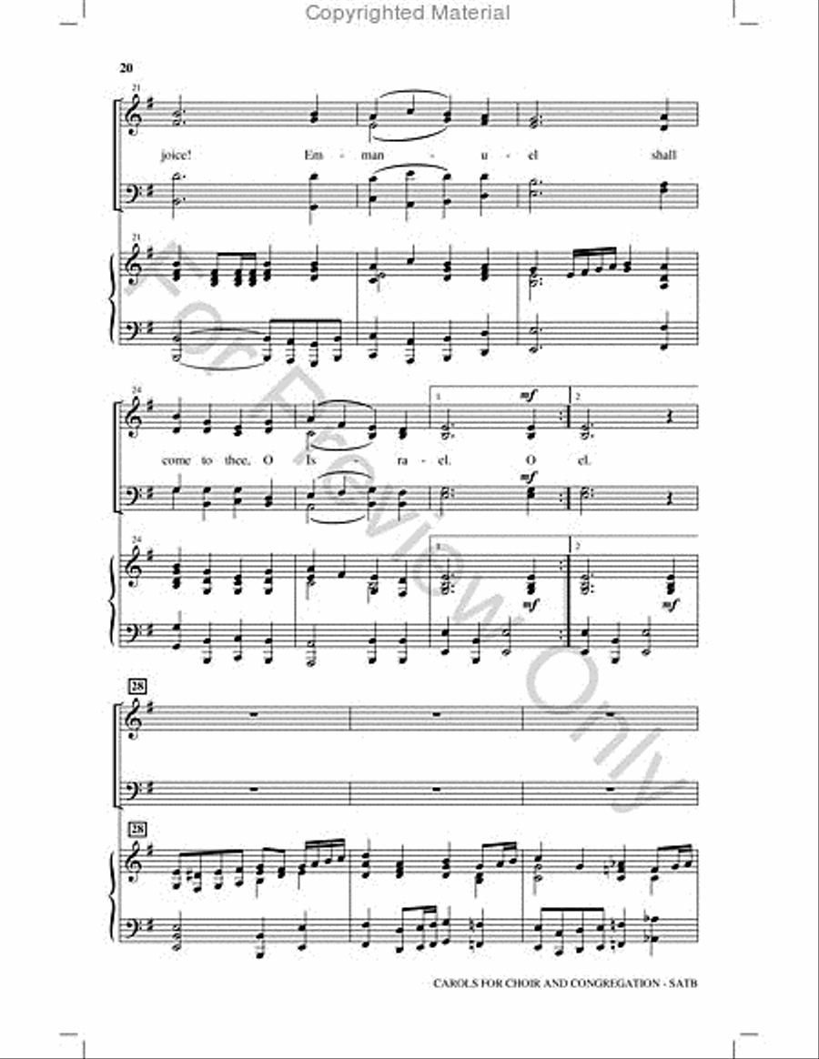 Carols for Choir and Congregation Choir scores gallery preview page 19