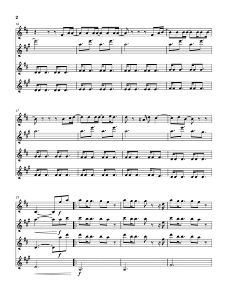 Always Saxophone Quartet scores gallery preview page 3
