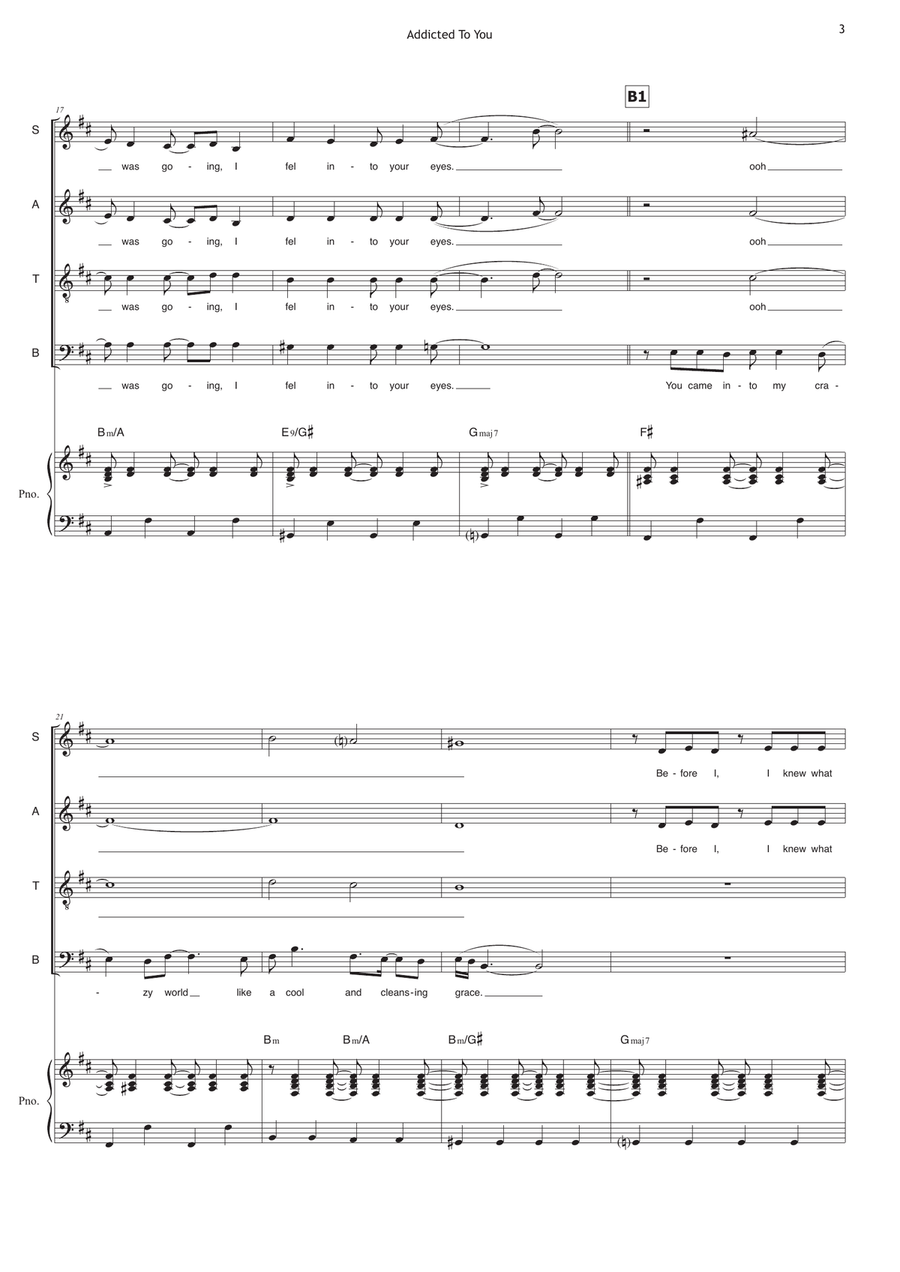 Addicted To You 4-Part scores gallery preview page 3