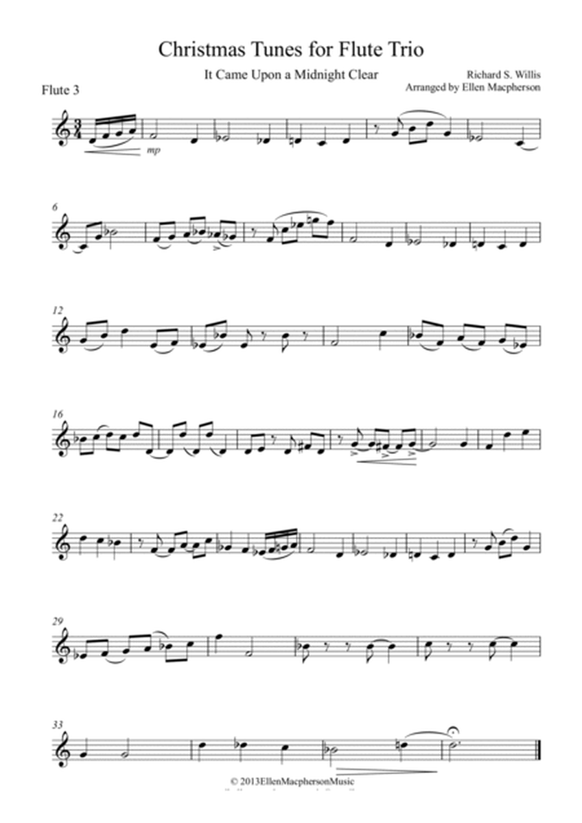 Christmas Tunes for Jazz Flute Trio - SET OF PARTS & SCORE image number null