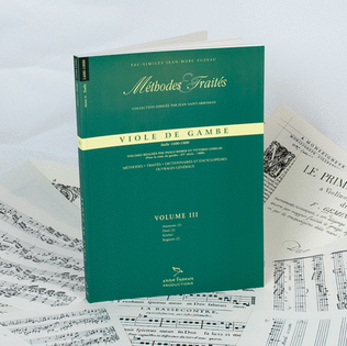 Book cover for Methods & Treatises Viola da gamba - Volume 3 - Italy 1600-1800