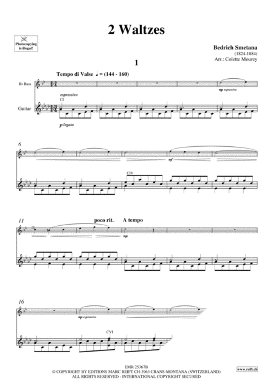 2 Waltzes Guitar scores gallery preview page 3