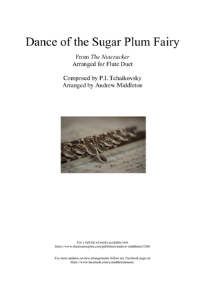 Book cover for Dance of the Sugar Plum Fairy arranged for Flute Duet