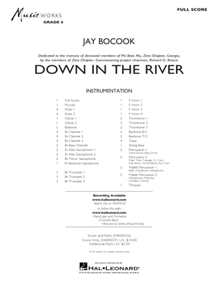 Book cover for Down in the River - Conductor Score (Full Score)