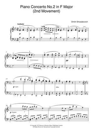 Book cover for Piano Concerto No. 2 in F Major (2nd Movement)