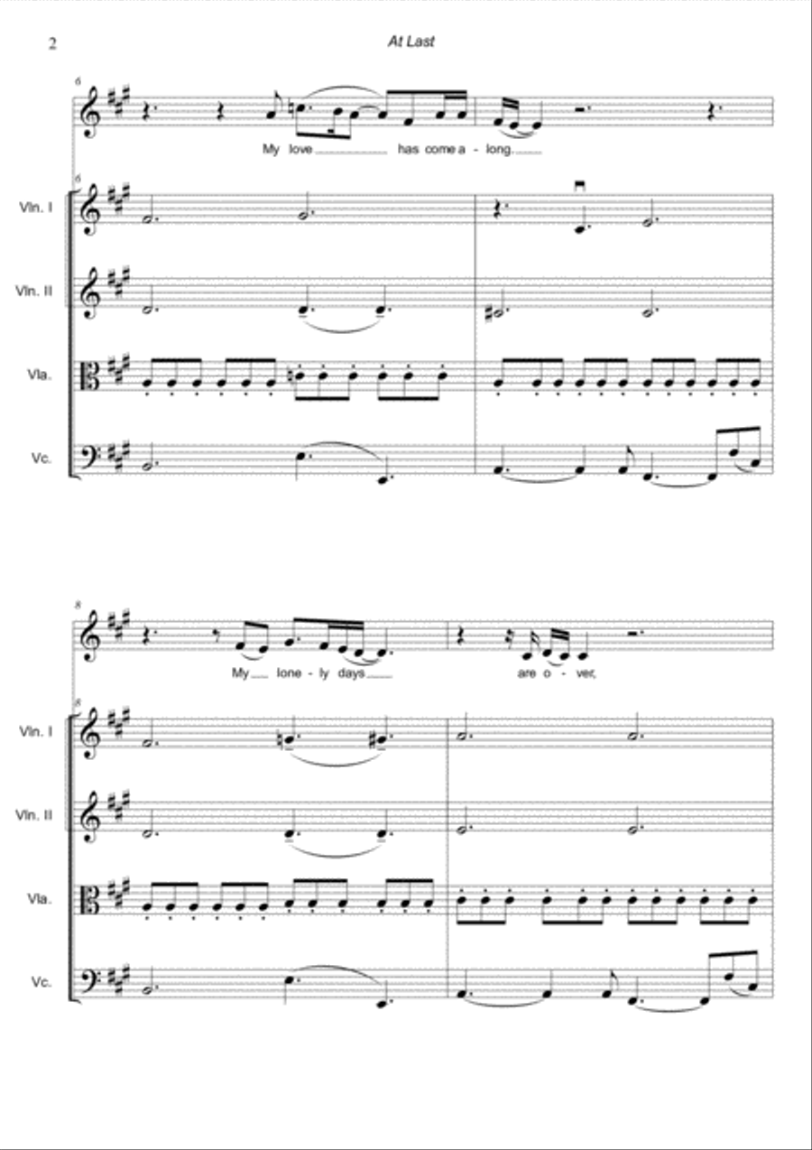 At Last String Quartet scores gallery preview page 2